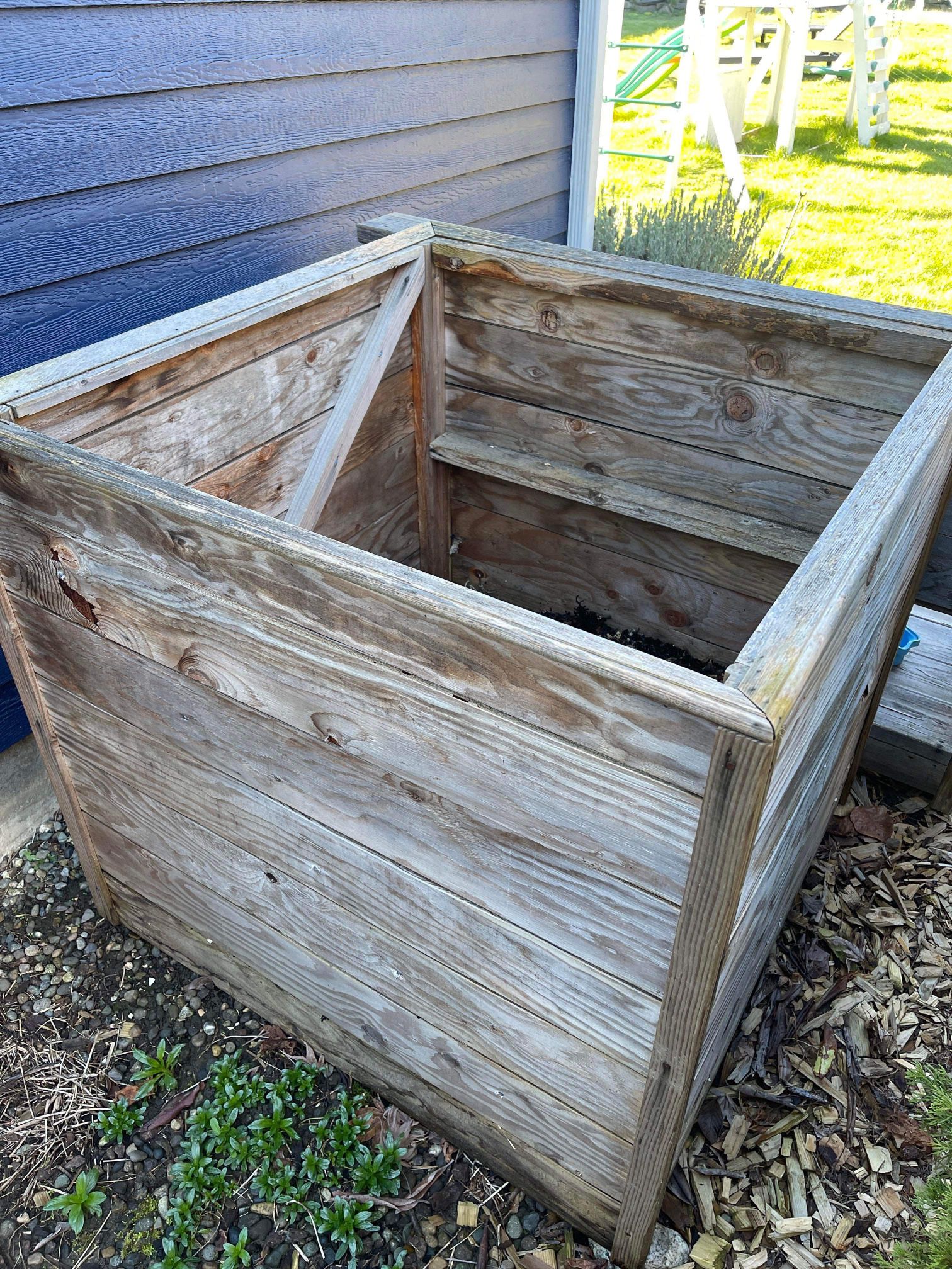 Wood Compost Bin Box