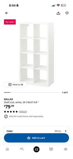 IKEA KALLAX Shelf Unit | 8 Cubes | White