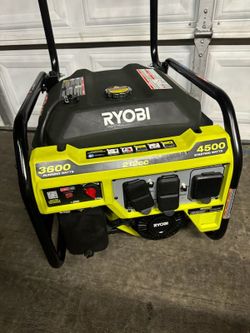 Riobi 4500/3600-Watt Recoil Start Gas Powered Portable Generator With CO Detect Shutdown For RV's, Jobsites, and Storms