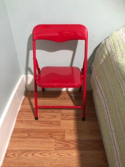 Red Metal Folding Chair
