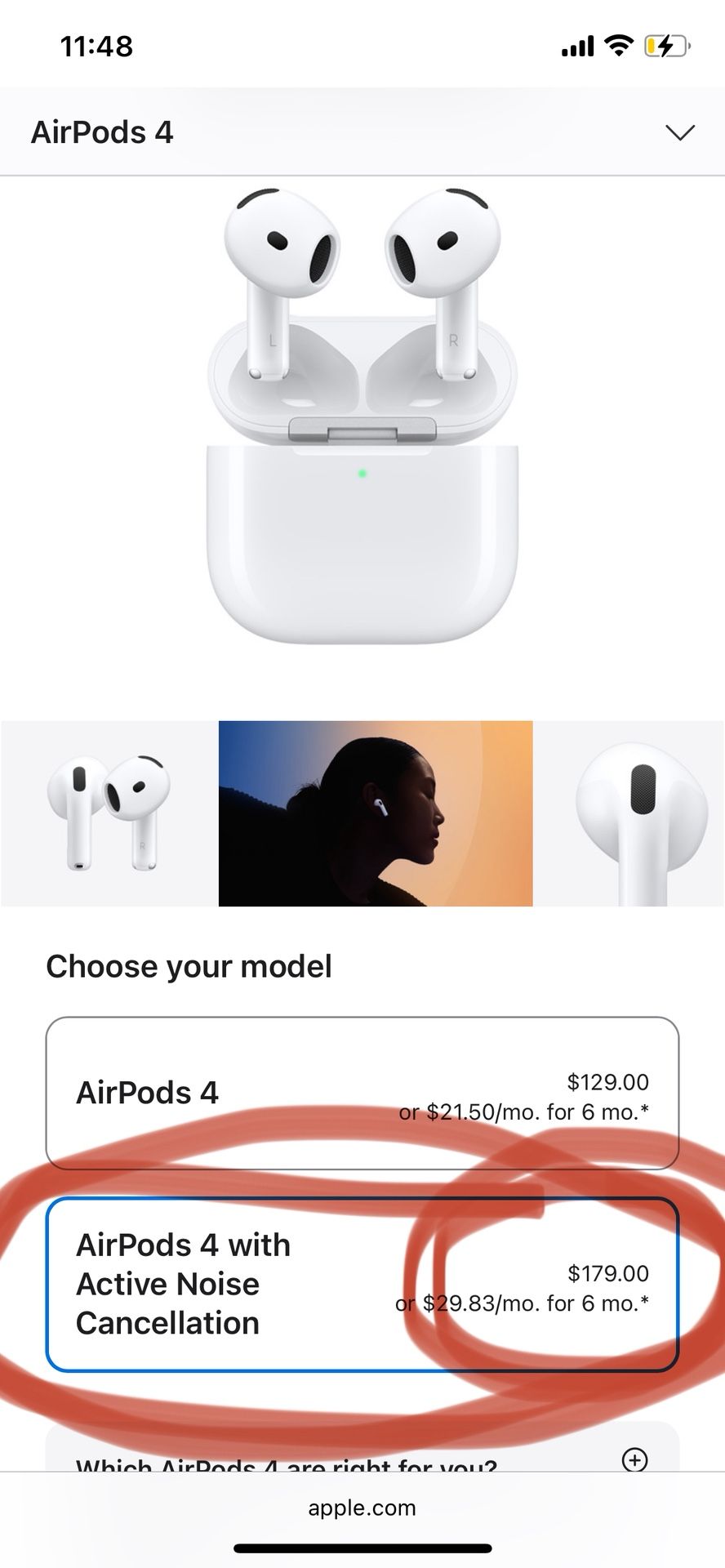 AIRPOD 4 Noise Cancelling