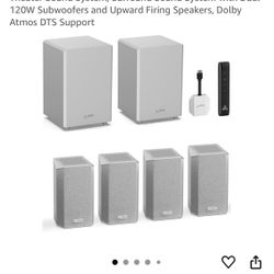 AWOL VISION ThunderBeat 4.2.2 All-Wireless Home Theater Sound System, Surround Sound System with Dual 120W Subwoofers and Upward Firing Speakers