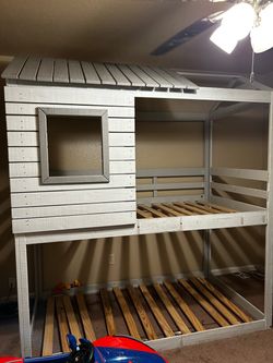 Wooden Twin Bunk Bed Frame for Sale (Used)