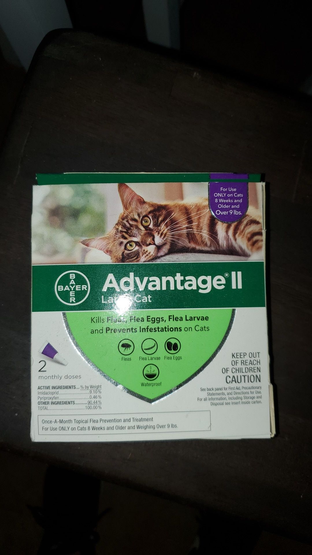 Advantage II for large cats over 9lbs.