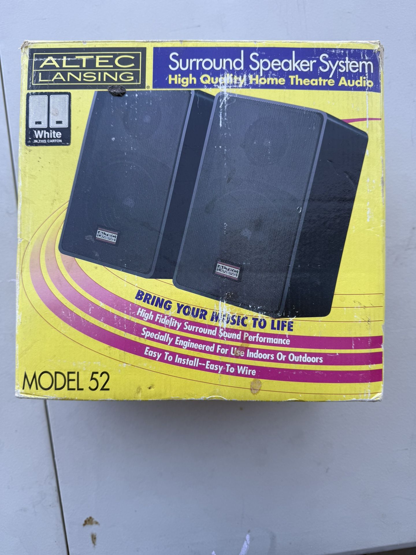 Altec Lansing Model 52 2-Way Indoor/Outdoor Surround Sound Speakers