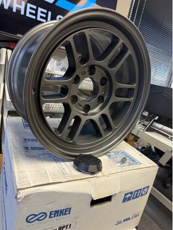 Set of 4 Enkei 528-790-9512GM 17x9 6x135 12mm 87.1mm RPT1 Matte Gunmetal Wheels
