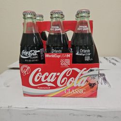 COKE 6 PACK COLLECTORS SOCCER 94 ORLANDO WORLD  CUP