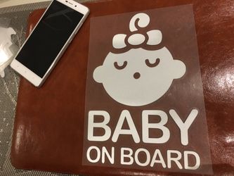 Baby on board reflective stickers