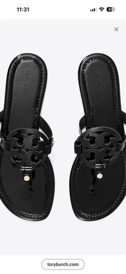 Black Tory Burch Miller Sandals