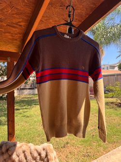 Vintage medium OP Striped Knit Crewneck Sweater