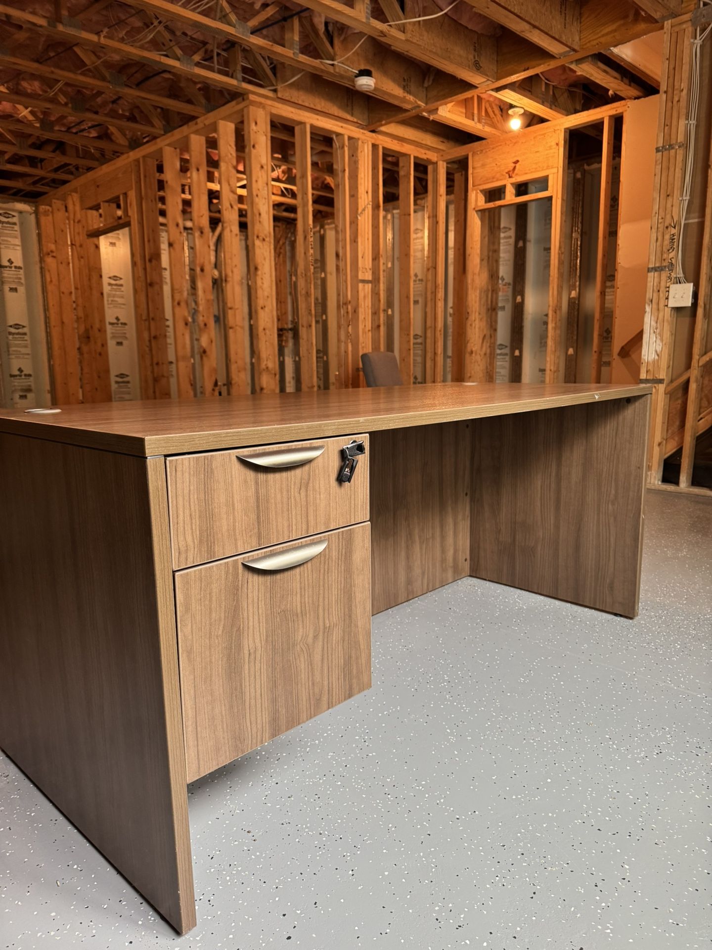 Solid Wood Office Desk – Heavy & Durable