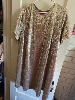 Gold Sequin Dress 