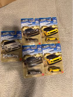 Hot wheels fast and furious silver set