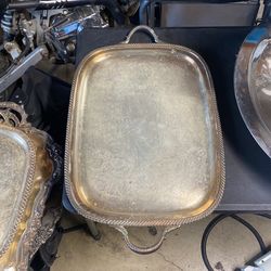 Lg Silver Serving Tray