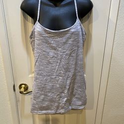 Lululemon White & Gray Shelf Tank Top Size 12