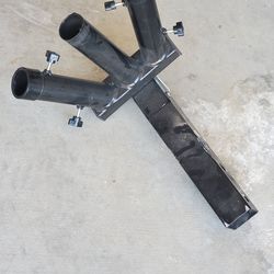 Heavy Duty Foldable Triple Hitch Mount Flagpole Holder