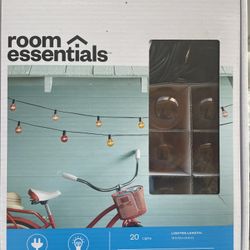 Brand new indoor outdoor room essential string lights 20 lights total length 16’10”