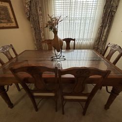 Dining Room Table, Chairs And China Cabinet