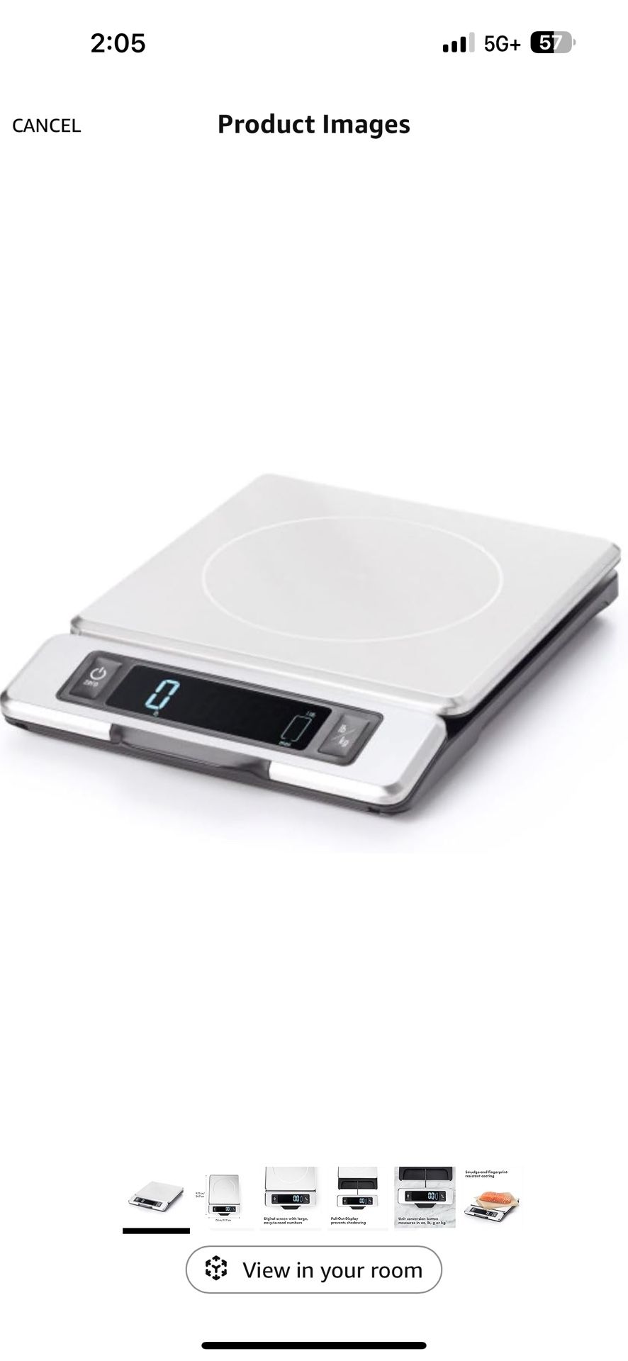 OXO 11214800 Good 11lbs Grips Stainless Steel Digital Scale - Black