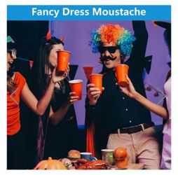 12 Pcs Fake Moustache Fancy dress