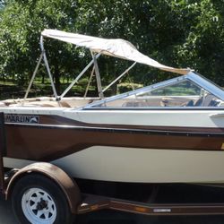 16 Ft Marlin Boat With Trailer 