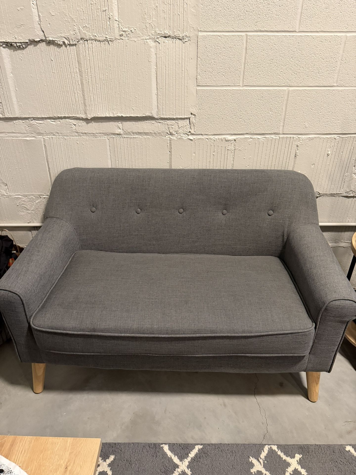 Grey Modern Loveseat For Sale