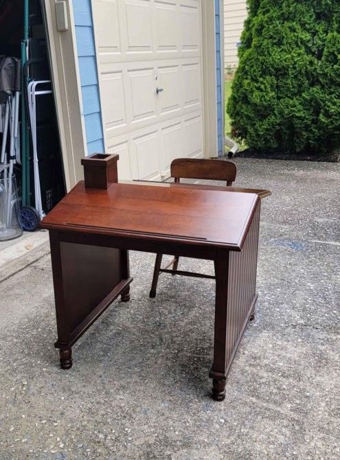 Pottery Barn Kids Two Sided Desk with Chair