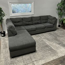 Gray Sectional With Chaise - Free Delivery