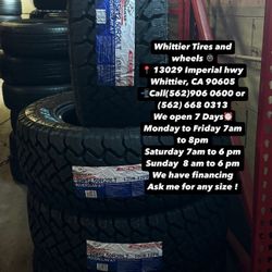 SET OF NEW TIRES, LT35X12.50R20 ATLANDER AT , INCLUDING MOUNTING AND BALANCING. ASK ME FOR ANY SIZE OR BRAND, LLANTAS NUEVAS