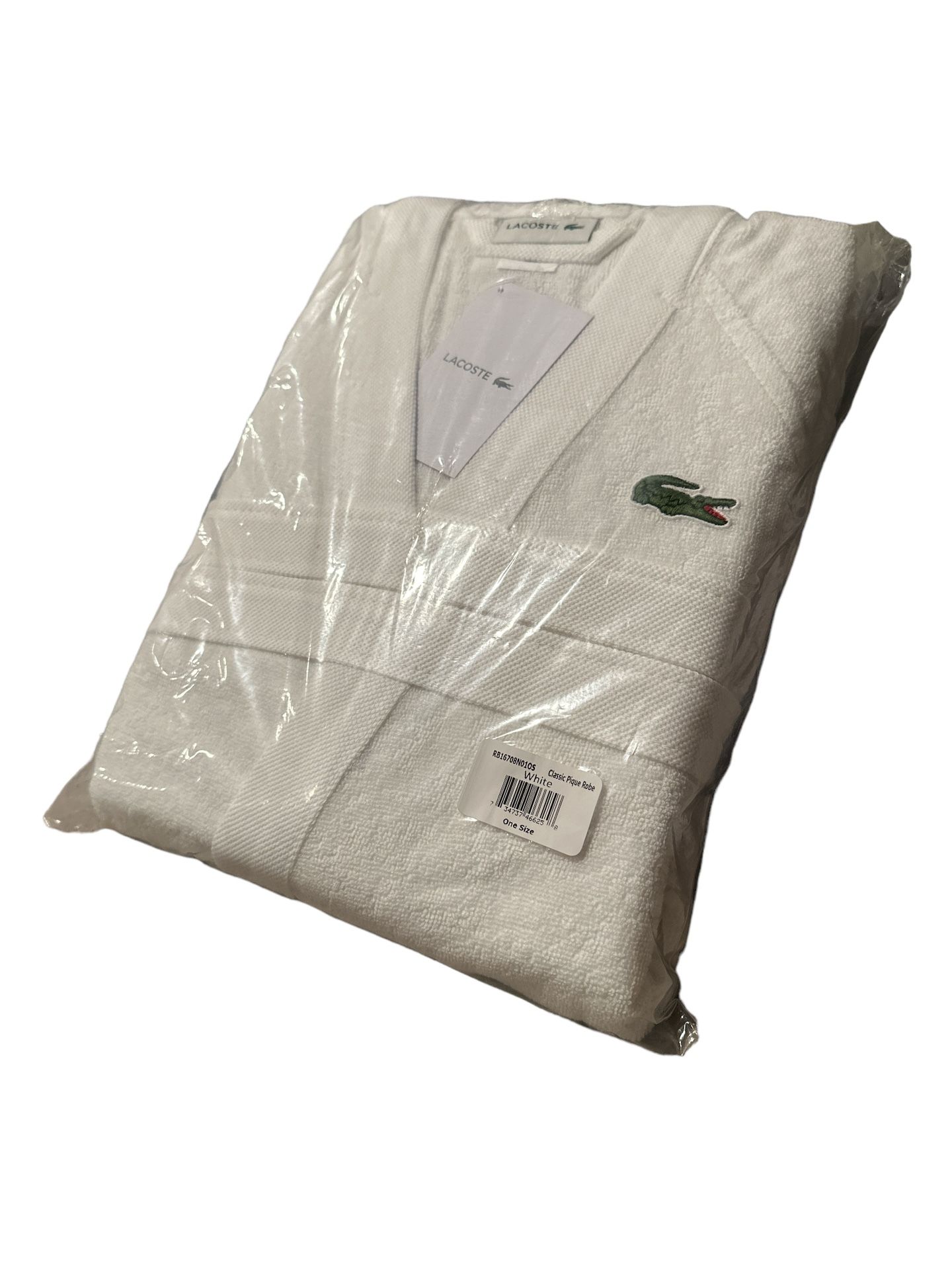 Lacoste Classic Pique Robe White One Size Unisex - Brand New Bundle of 2