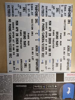 Bruno Mars 4/20 Las Vegas MGM concert