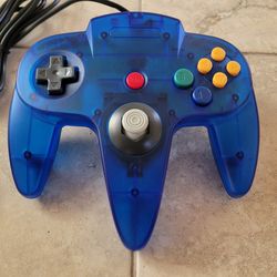N64 Controller - Transparent Blue - Nintendo 64 Joystick
