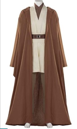 Knight Cosplay Tunic Jedi Robe Pants Belt Adult Obi Wan Hooded Cloak Cape for Halloween Party Costume size 3XL