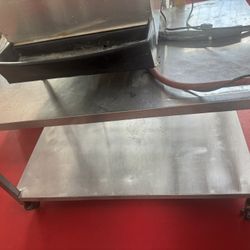 Stainless Steel Table On Wheels 
