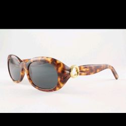 Rare Authentic Cartier 53mm Light Tortoise Gold Frames Sunglasses France