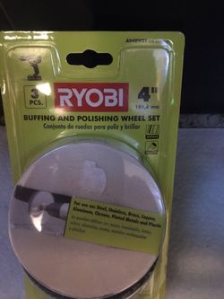 Ryobi buffing and polishing wheel set