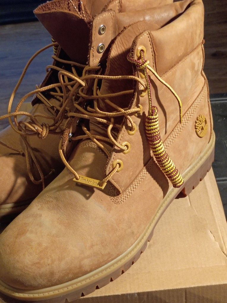 MENS TIMBERLAND 6" PREMIUM WATERPROOF BOOTS CROISSANT NUBUCK