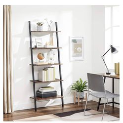 Brand New In Box Ladder Shelf , Bookshelf Sold As Is Open Box