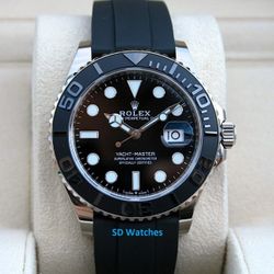 ROLEX 226659 YACHTMASTER 42MM WATCH WHITE GOLD OYSTERFLEX - T6561