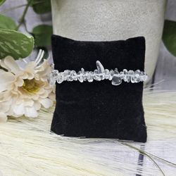 Chakra Healing quartz chip Natural Stone Crystal stretch bracelet