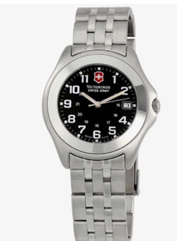 Victorinox Silver and Black Swiss Army women’s watch