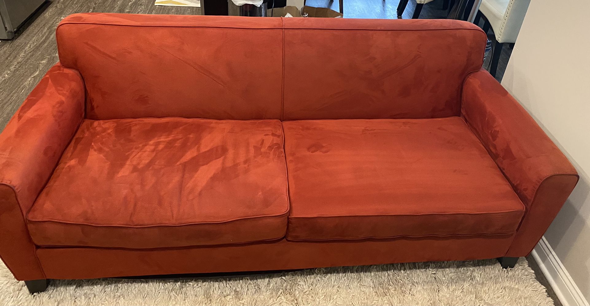 Red/orange Couch From Macy’s