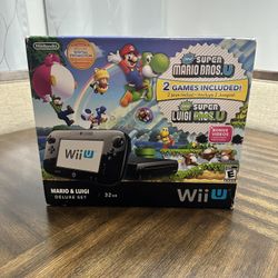 Nintendo Wii U Mario & Luigi Deluxe Console Bundle CIB