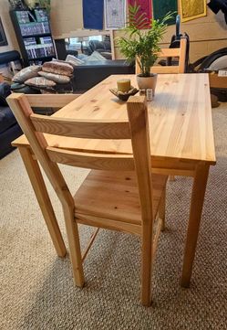 IKEA Ingo Table & Chairs - Dining Set - Natural Wood - Pine