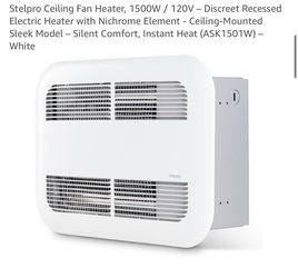 Stelpro ASK1501W Ceiling Fan Heater 1500W White