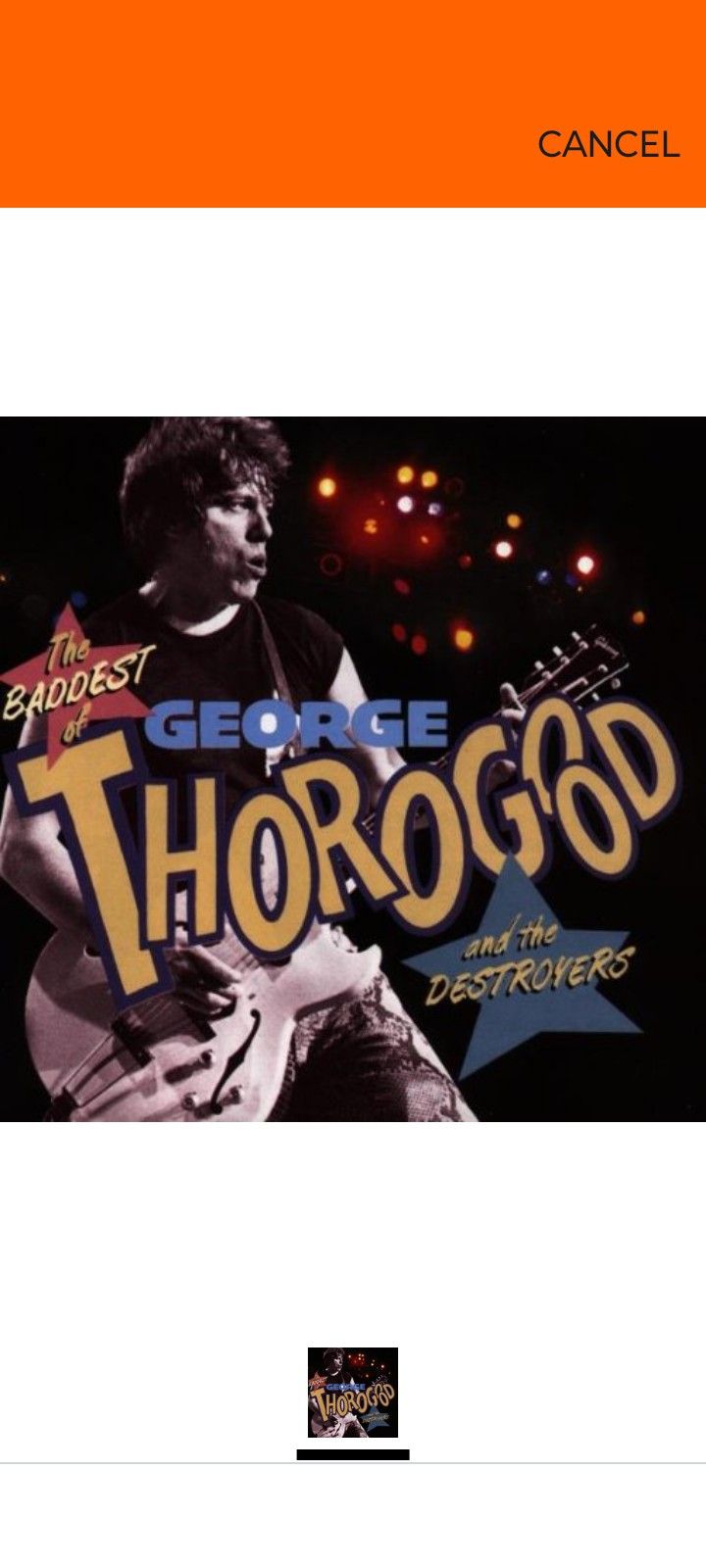 2 Concert Tickets For George Thorogood ( Orchestra Front 2 Rows Seating Tickets )