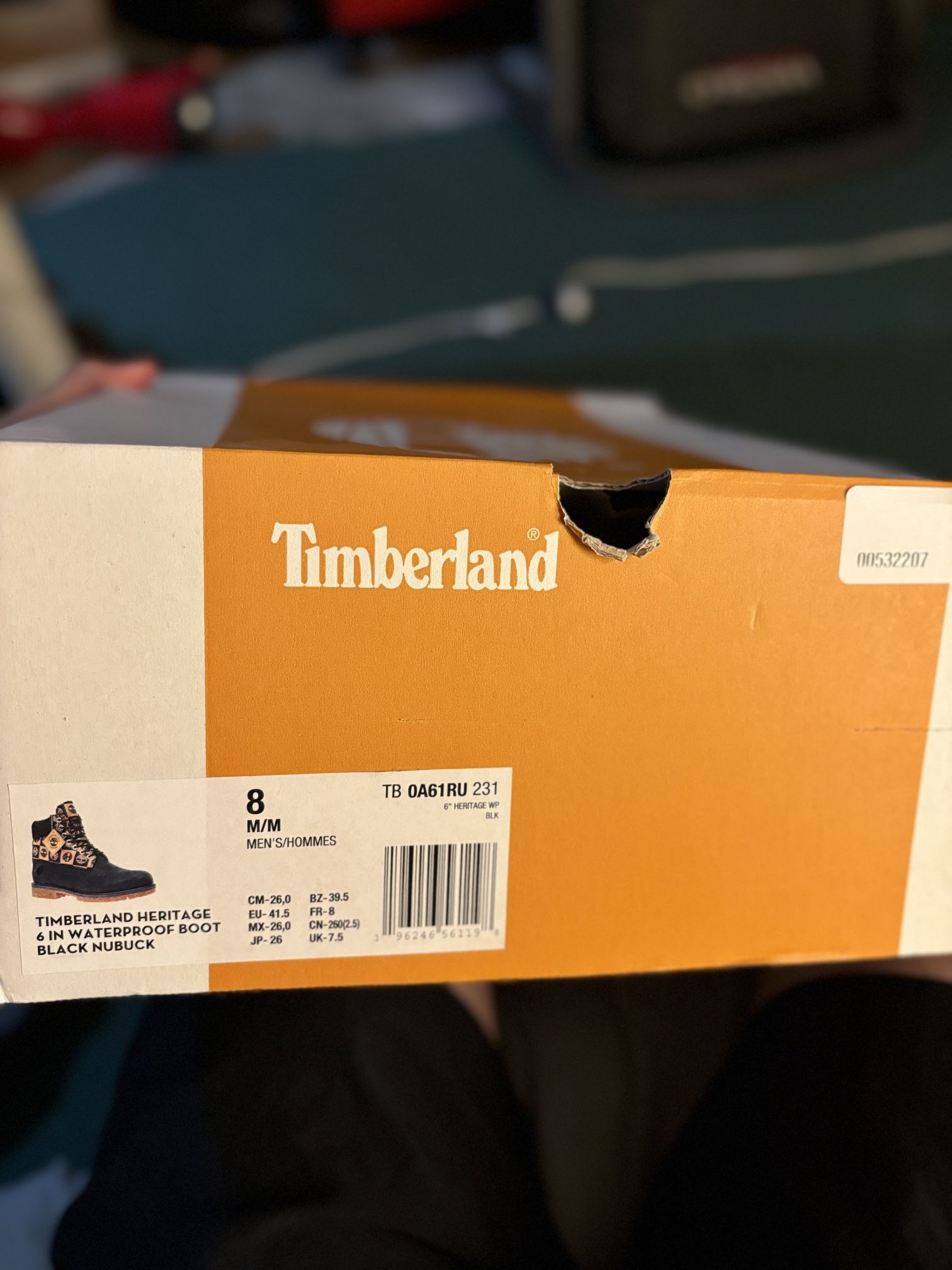 Timberlands Black Nubuck