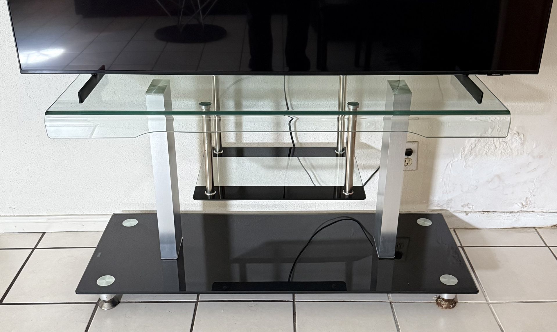 Tv Stand Glass Entertainment Center