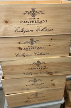 Famiglia Castellani Collezione Collesano Wooden Wine Crates