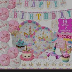 Unicorn Party Supplies Kit